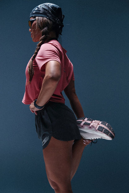 FORM crop tee pink clay