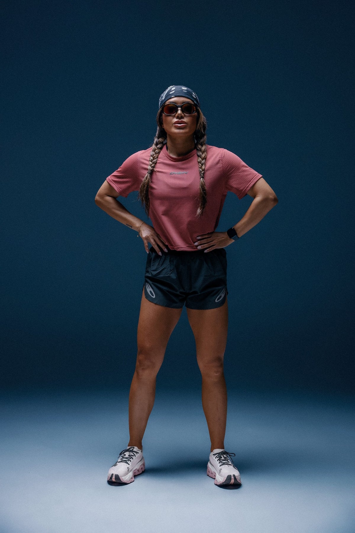 FORM crop tee pink clay