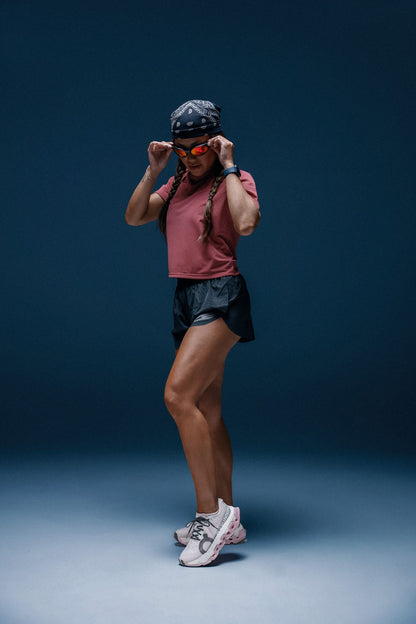 FORM crop tee pink clay