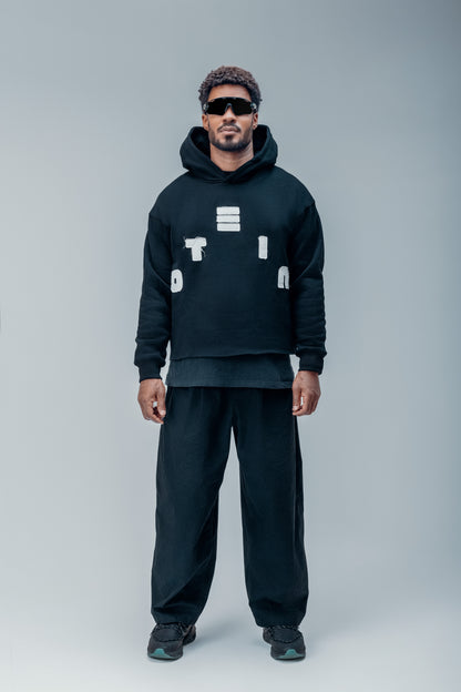 Cropped oversized hoodie