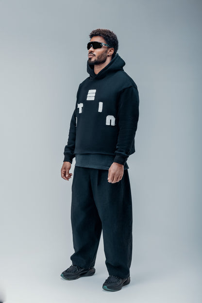 Cropped oversized hoodie