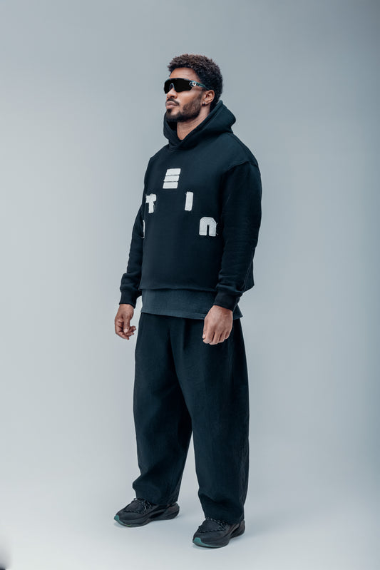 Cropped oversized hoodie