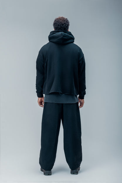 Cropped oversized hoodie